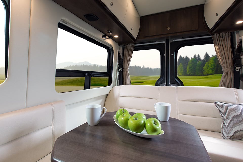 2015 Free Spirit TE Shown in Espresso Brown Cabinetry with Optional Glamour Package.