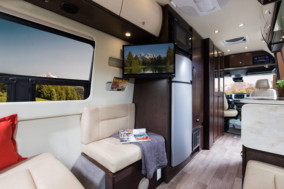 2015 Free Spirit Shown in Espresso Brown Cabinetry with Optional Glamour Package.