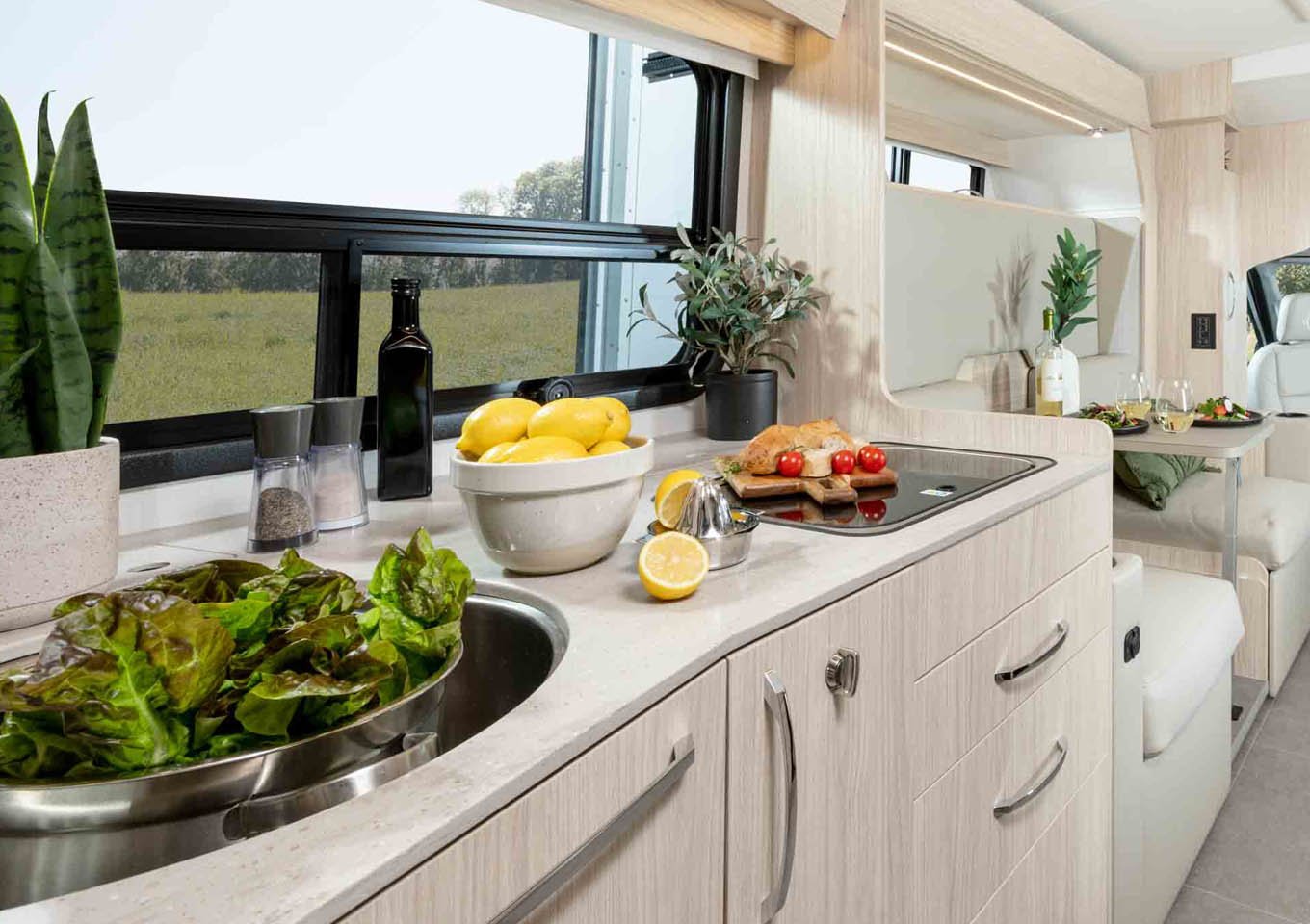 Corian galley countertop