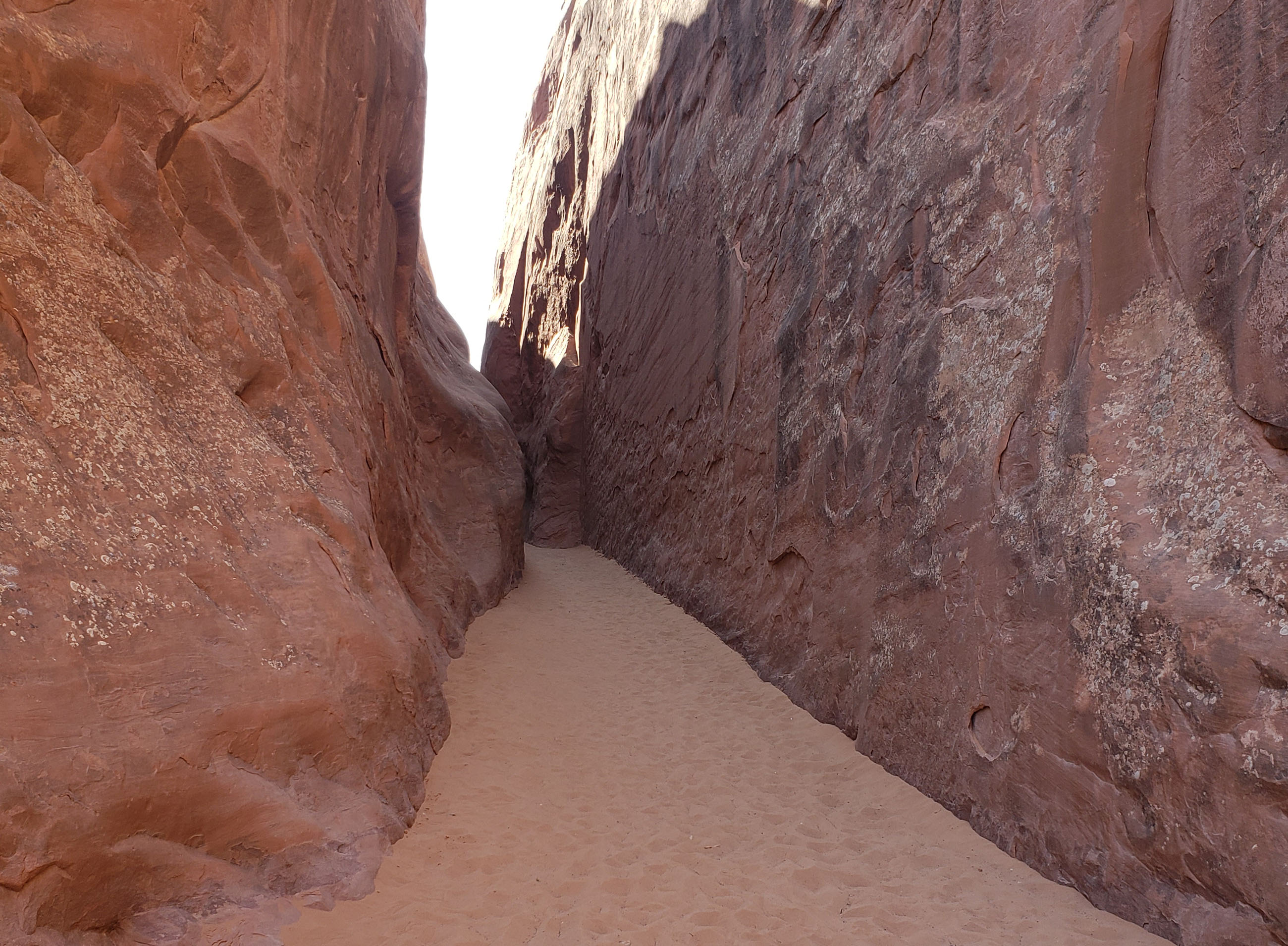 Rock walls called fins at Arches National Park