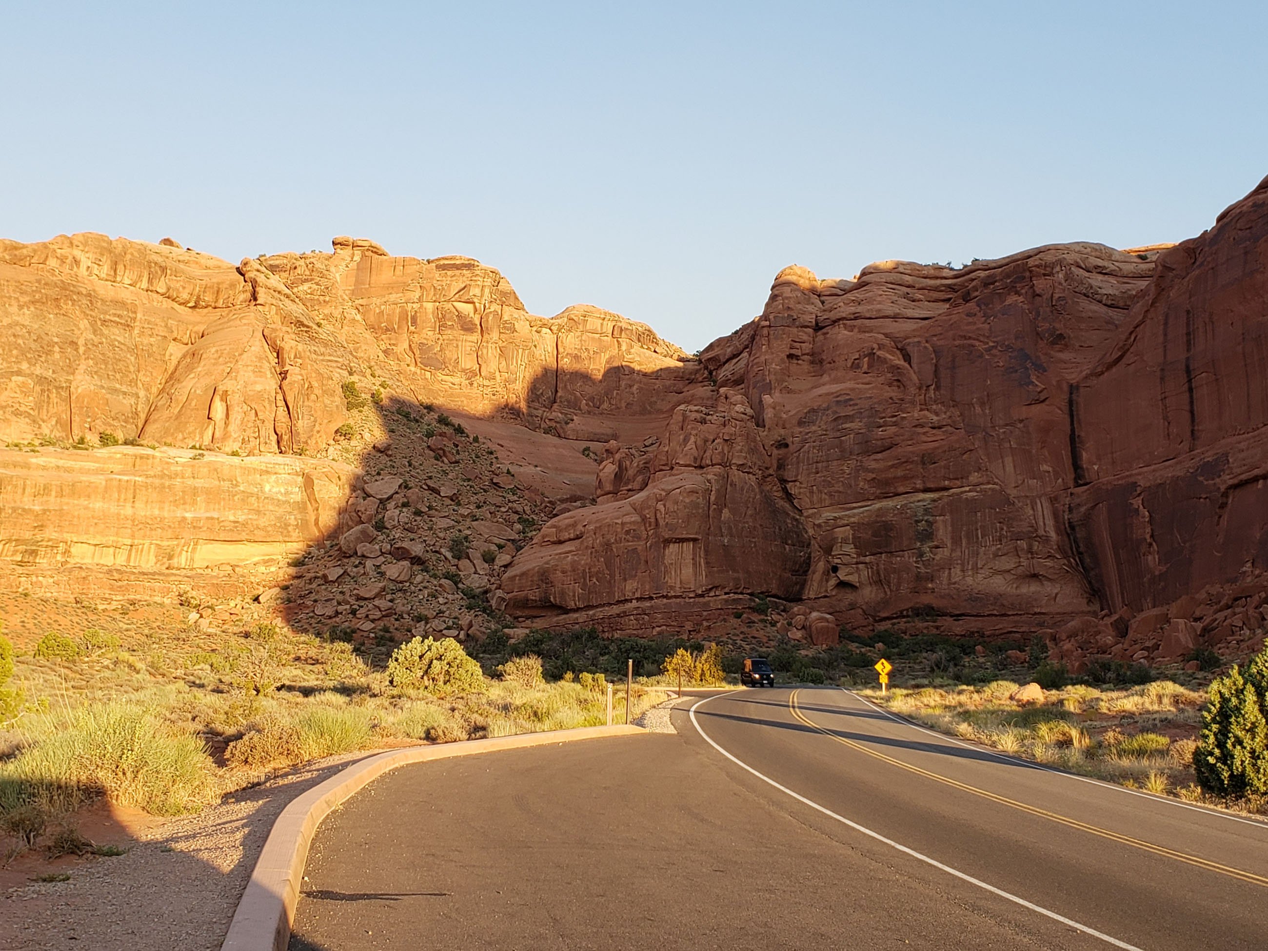 Road through Arches National Park
