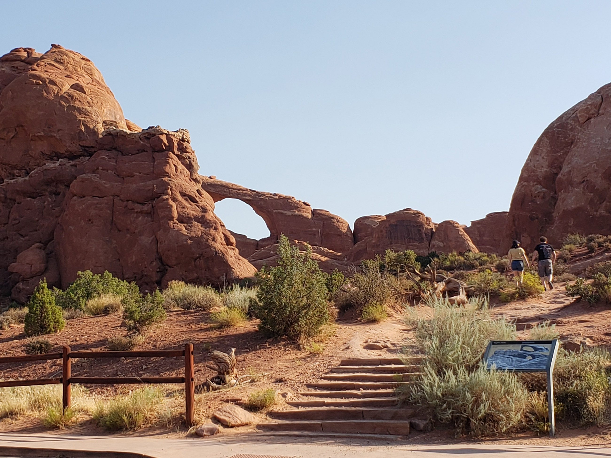 Sky Arch as seen from parking area at Arches National Park