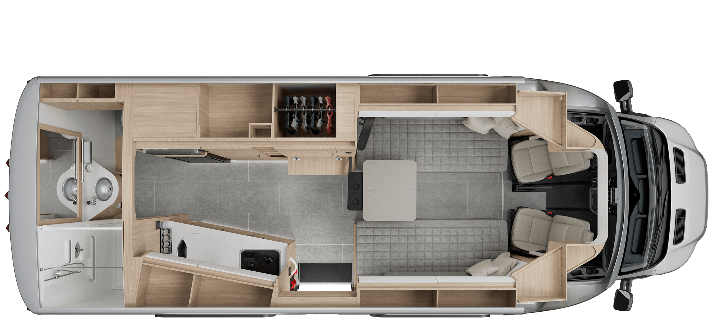 Front Twin Bed Floorplan