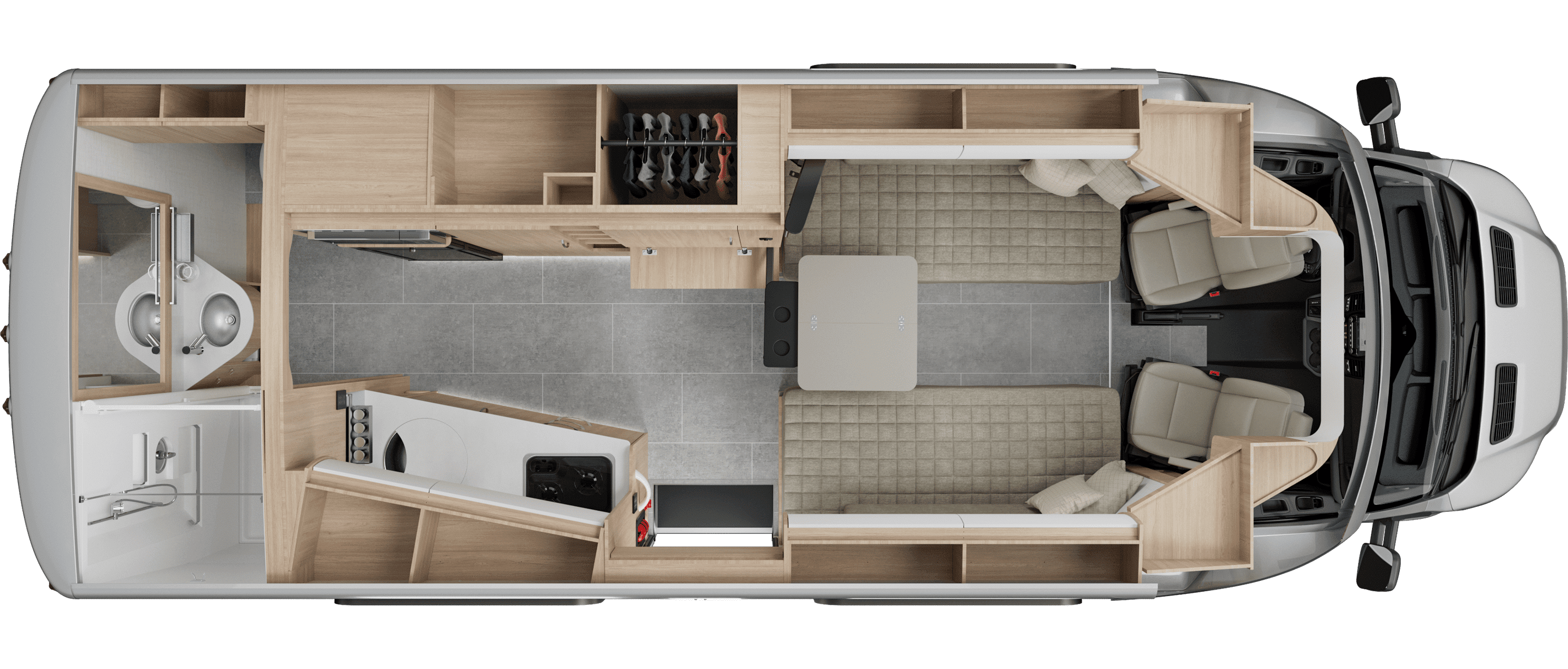 Wonder Front Twin Bed Floorplan